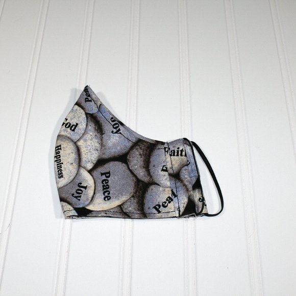 HANDMADE Cloth Serenity Stones Face Mask Shield - Picture 2 of 7